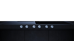 Индукционная варочная панель с вытяжкой Kuppersbusch KMI 12850.0 SR-E Black Velvet