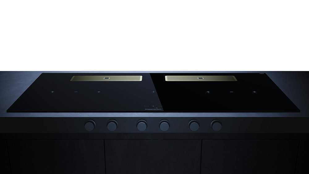 Индукционная варочная панель с вытяжкой Kuppersbusch KMI 12850.0 SR-S Gold preview 2