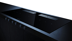 Индукционная варочная панель с вытяжкой Kuppersbusch KMI 12850.0 SR-S Silver Chrome