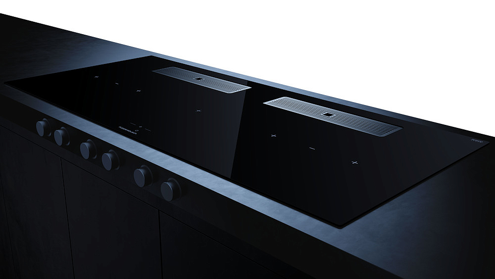 Индукционная варочная панель с вытяжкой Kuppersbusch KMI 12850.0 SR-S Silver Chrome preview 3