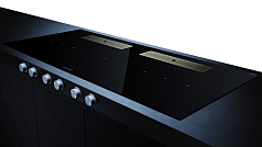 Индукционная варочная панель с вытяжкой Kuppersbusch KMI 12850.0 SR-E Gold