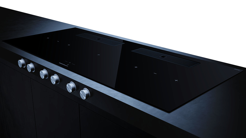 Индукционная варочная панель с вытяжкой Kuppersbusch KMI 12850.0 SR-E Black Velvet preview 4