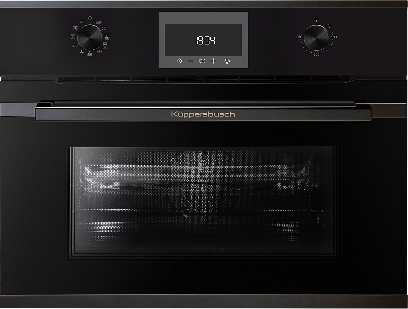 Компактный духовой шкаф с микроволнами Kuppersbusch CBM 6330.0 S2 Black Chrome preview 1