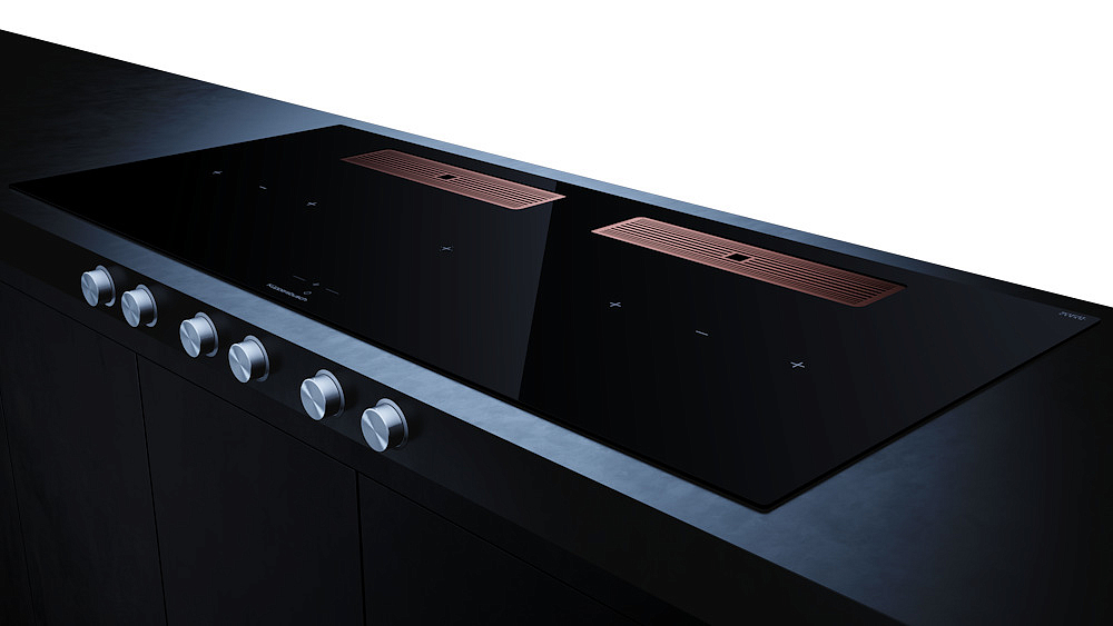 Индукционная варочная панель с вытяжкой Kuppersbusch KMI 12850.0 SR-E Copper preview 3